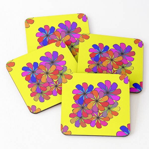 Item preview, Autumn - Fall - Dark flowers on yellow designed and sold by LittleAngy.