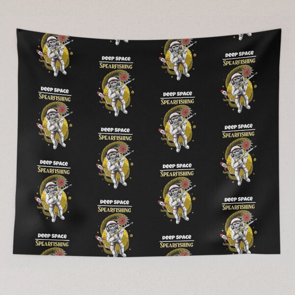 Item preview, Deep Space Spearfishing. Monkey Astronaut Alien. Funny designed and sold by shirtdan.