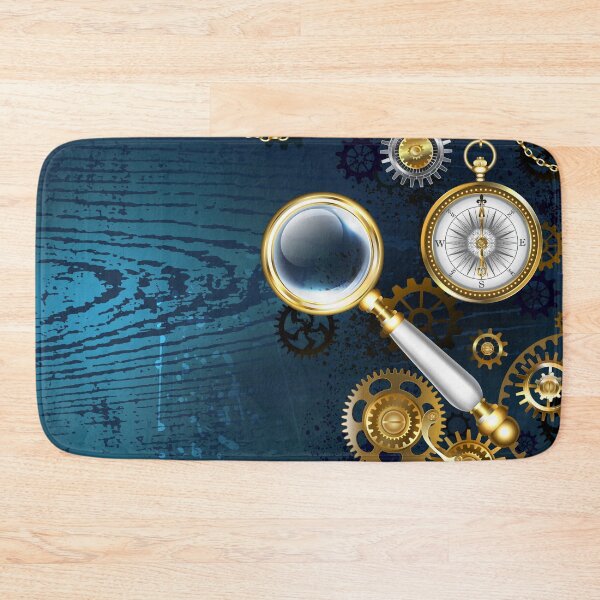 Item preview, Blue Background with Magnifier ( Steampunk ) designed and sold by Blackmoon9.