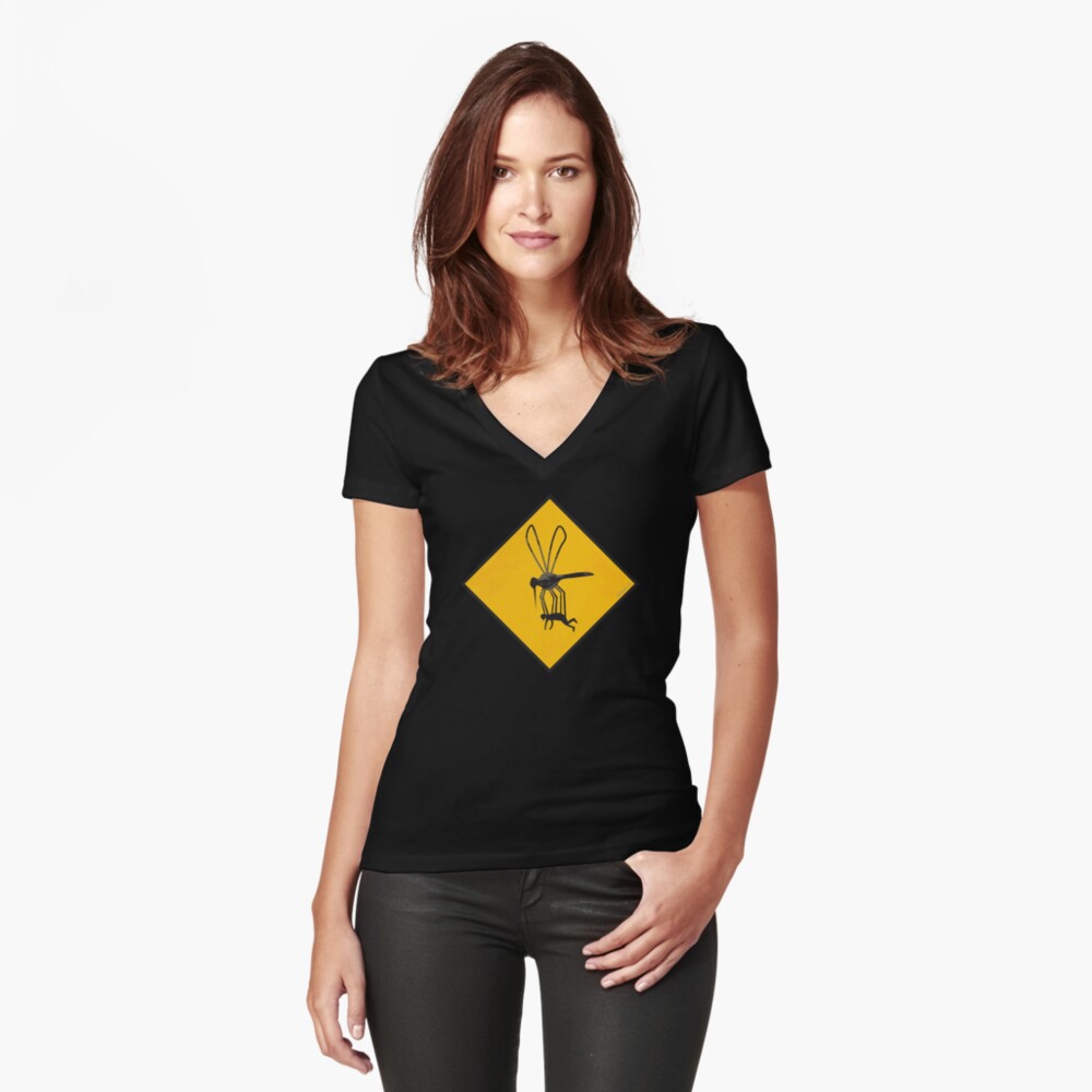 Item preview, Fitted V-Neck T-Shirt designed and sold by thedrumstick.