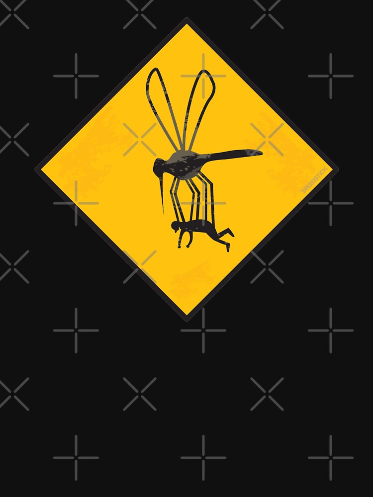 Thumbnail 7 of 7, Essential T-Shirt, Warning Sign - Mega Mosquito Zone designed and sold by thedrumstick.