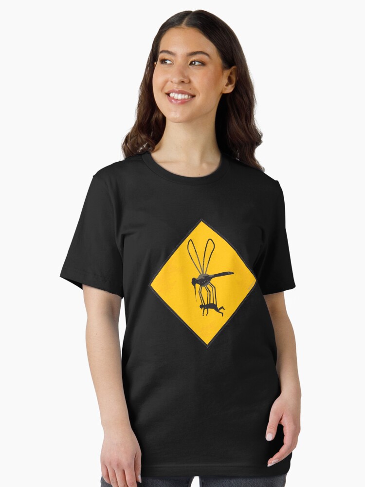 Thumbnail 2 of 7, Essential T-Shirt, Warning Sign - Mega Mosquito Zone designed and sold by thedrumstick.