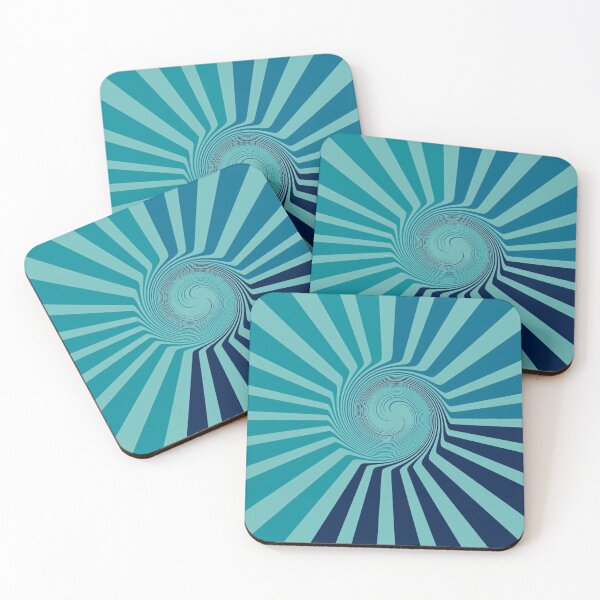 Item preview, Retro Blues Swirls and Stripes designed and sold by Aryeh Studio.