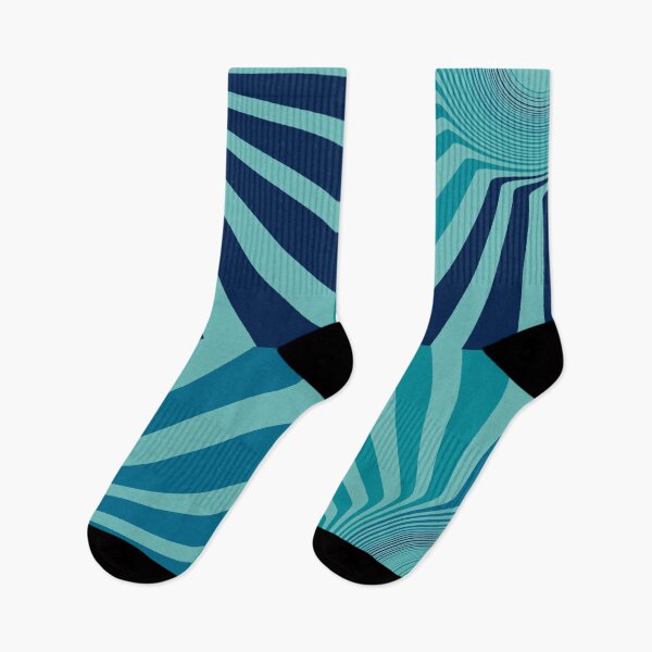 Item preview, Retro Blues Swirls and Stripes designed and sold by Aryeh Studio.