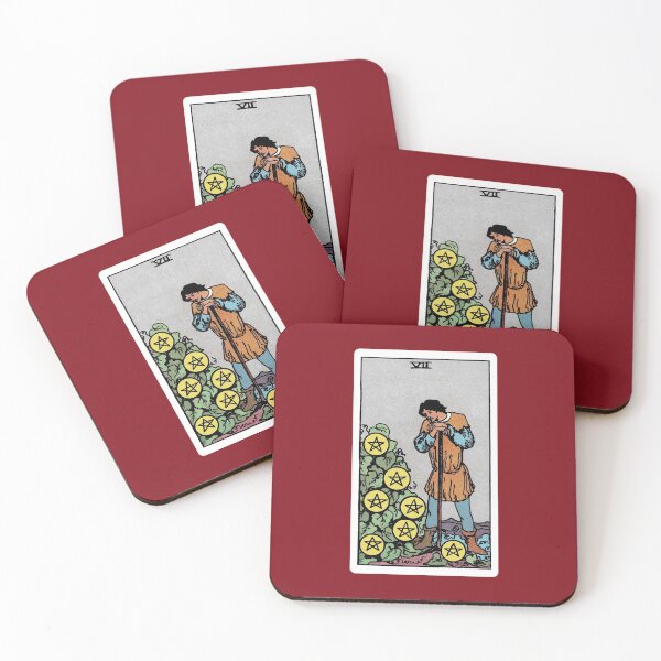 Item preview, Seven of Pentacles tarot card designed and sold by Blondshell.