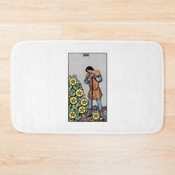 Item preview, Seven of Pentacles tarot card designed and sold by Blondshell.