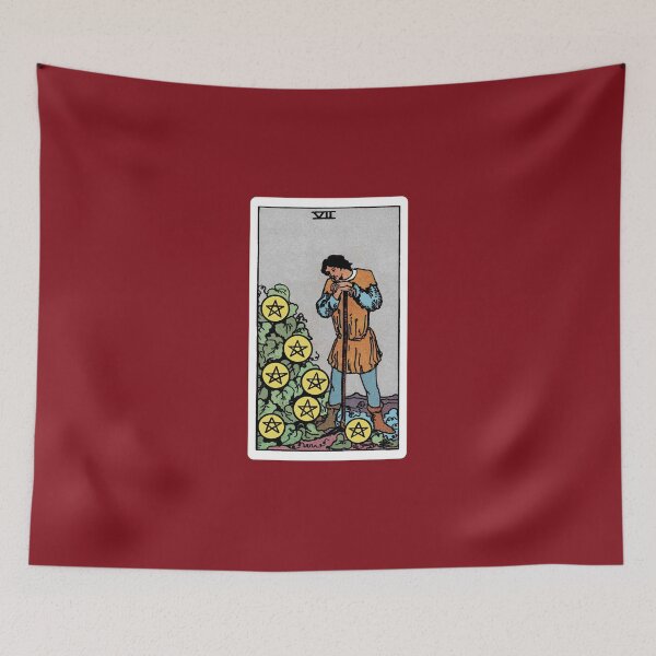 Item preview, Seven of Pentacles tarot card designed and sold by Blondshell.