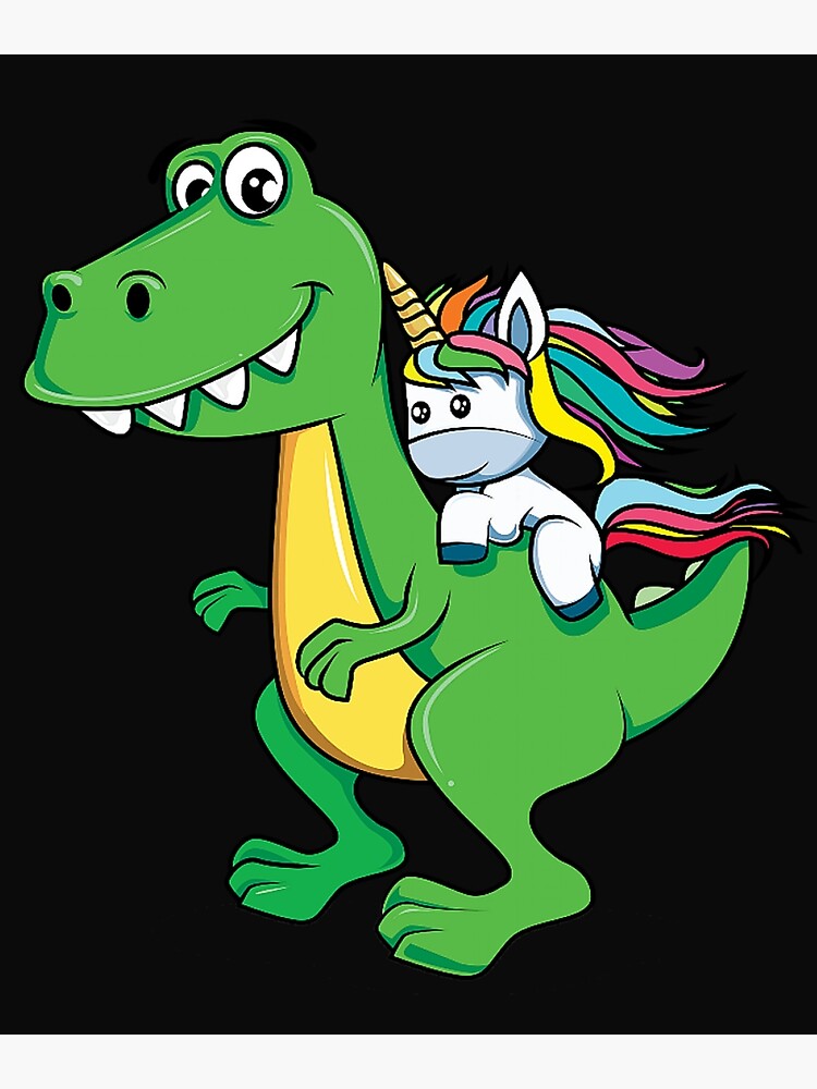 "Dinosaur Unicorn" Art Print for Sale by Amirimer | Redbubble