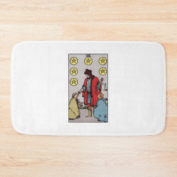 Item preview, Six of Pentacles tarot card designed and sold by Blondshell.