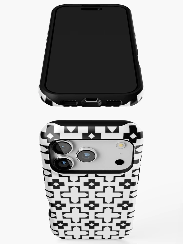 Thumbnail 3 of 4, iPhone Case, Square-Plus Pattern designed and sold by Torique.