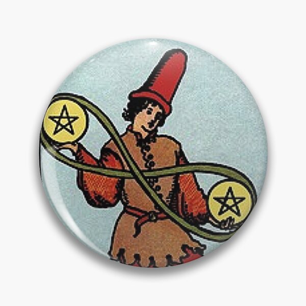 Artikelvorschau, Zwei von Pentacles Tarotkarte entworfen und verkauft von Blondshell.