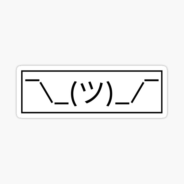 Item preview, Shrug Emoji/Kaomoji designed and sold by julianakaye.