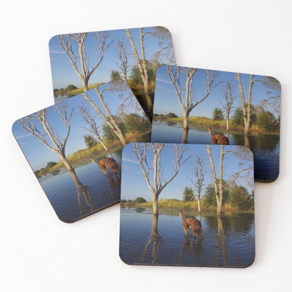 Item preview, Red kelpie, blue waters. designed and sold by Penny Kittel.