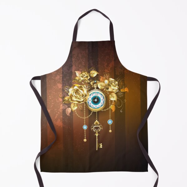 Item preview, Steampunk Clock with Gold Roses designed and sold by Blackmoon9.