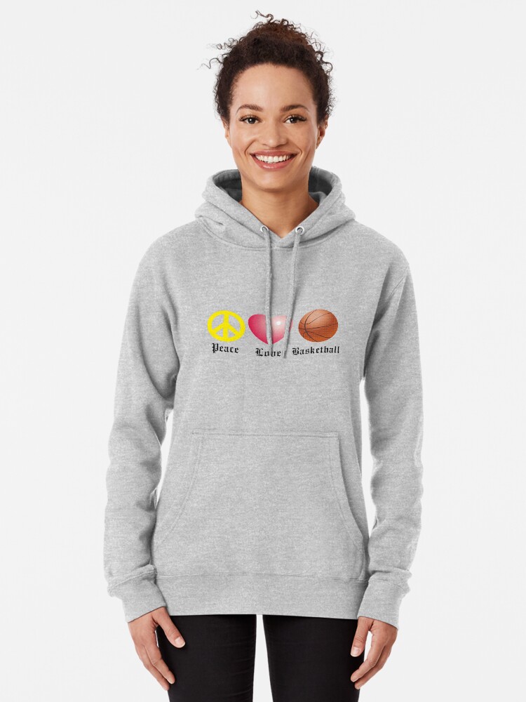 Peace love and basketball hoodie hot sale