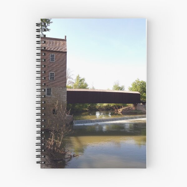 Item preview, 25-16-01 Bollinger Mill and Covered Bridge 140' 1858 designed and sold by gotucoveredart.