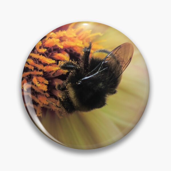 Item preview, Fluffy Bumblebee on Dahlia designed and sold by Marilyn Harris.