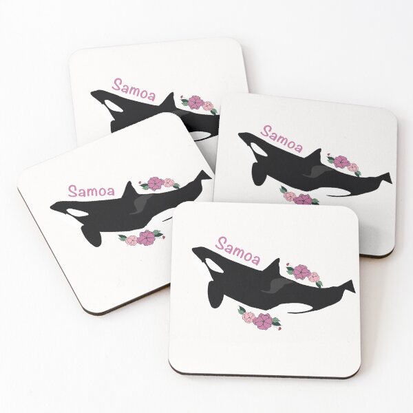 Item preview, Samoa the killer whale flower art designed and sold by Animaldesigns24.