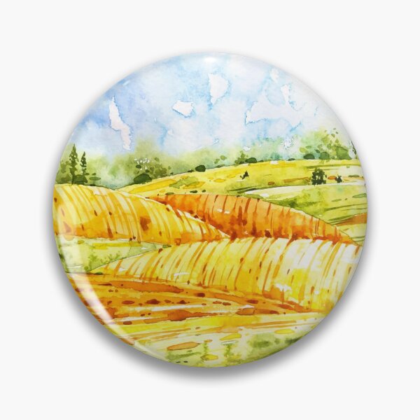 Item preview, Watercolor Farm Landscape designed and sold by Vector Scout Lab.