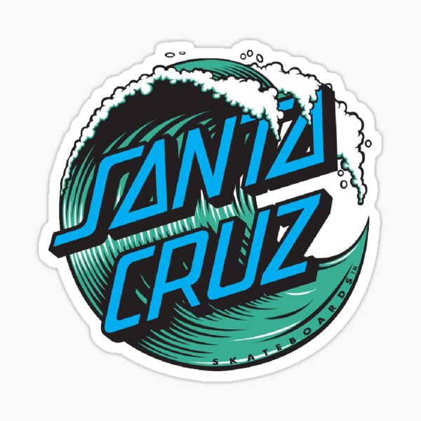 Santa Cruz Blue Wave Logo Sticker