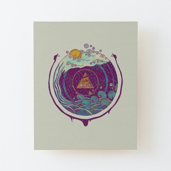 Water Wood Mounted Print