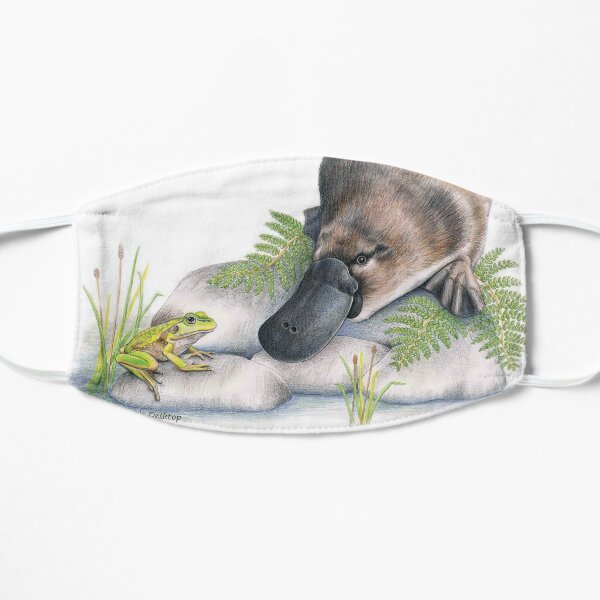 Platypus (with Growling Grass Frog) Flat Mask