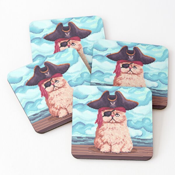 Item preview, Pixelated Captain of the Cat Pirate designed and sold by HopeDetour.