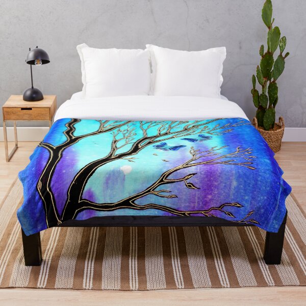 Blue Butterflies of Hope Throw Blanket