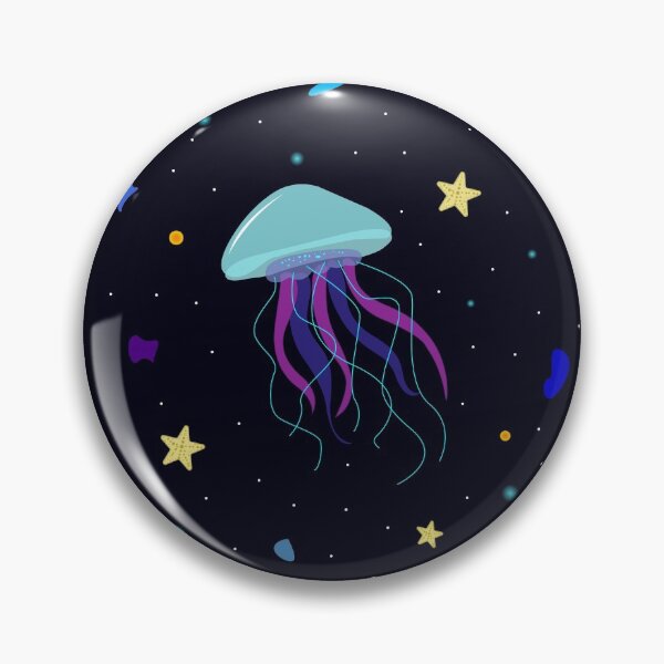 Item preview, Light blue Jelly Fish in dark ocean artwork  designed and sold by SGS-.