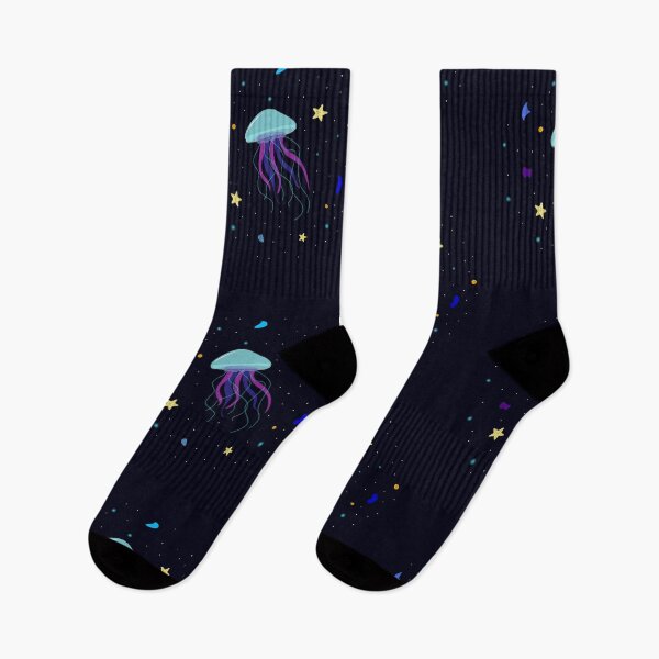Item preview, Light blue Jelly Fish in dark ocean artwork  designed and sold by SGS-.