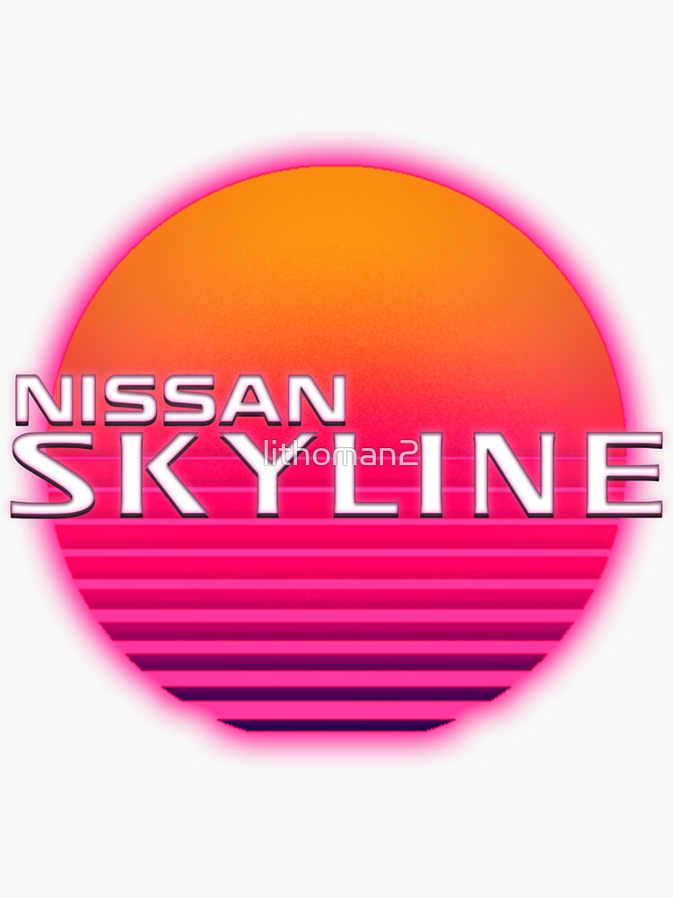 Nissan Skyline Outrun Emblem Sticker For Sale By Lithoman2 Redbubble