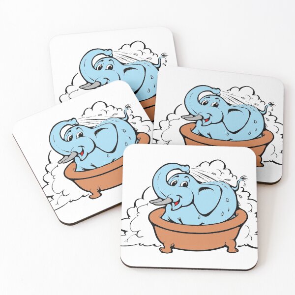 Item preview, Elephant washing art designed and sold by greengoodnich.