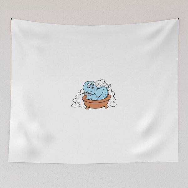 Item preview, Elephant washing art designed and sold by greengoodnich.
