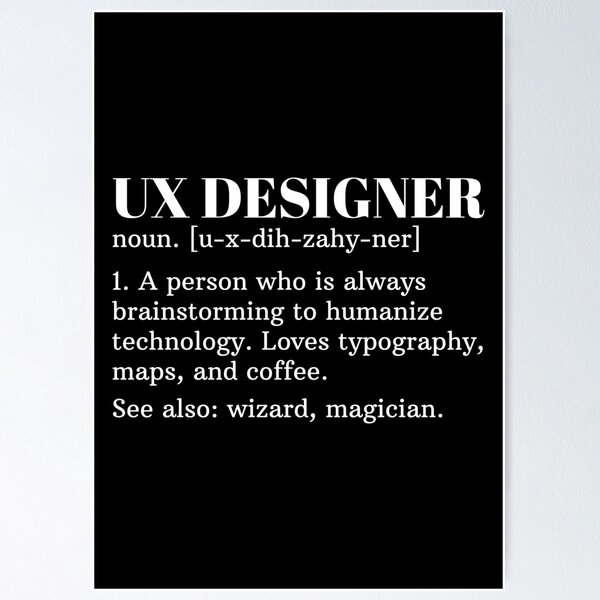 Artikel-Vorschau von Lustiges UX Designer Definition Wörterbuch, designt und verkauft von livegood.
