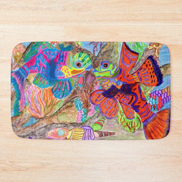 Item preview, Cute Mandarin fishes in love illustration designed and sold by Geebizart.