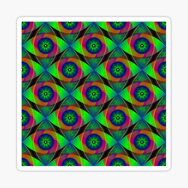 Textile pattern - repeating vesica piscis Sticker