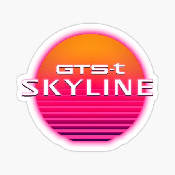 Nissan Skyline R32 Gts T Outrun Emblem Sticker By Lithoman2 Redbubble