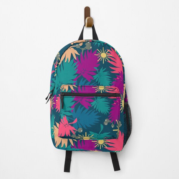 Item preview, Botanical sunny colorful pattern, vibrant at night designed and sold by EarthyPlanty.