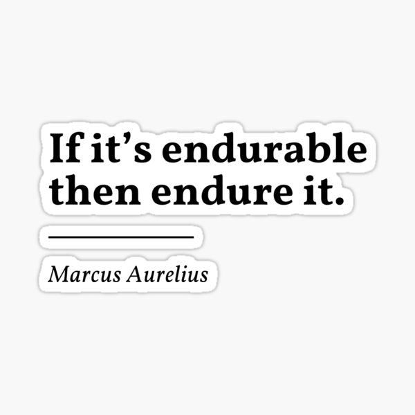 Item preview, Marcus Aurelius endured designed and sold by nobuttonsco.