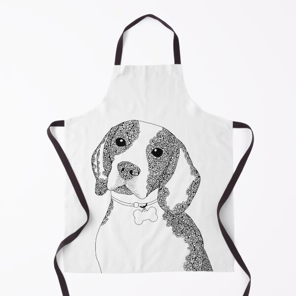 Item preview, Beagle Dog | Zentangle Artwork | Black and white | pattern designed and sold by hayleylauren.