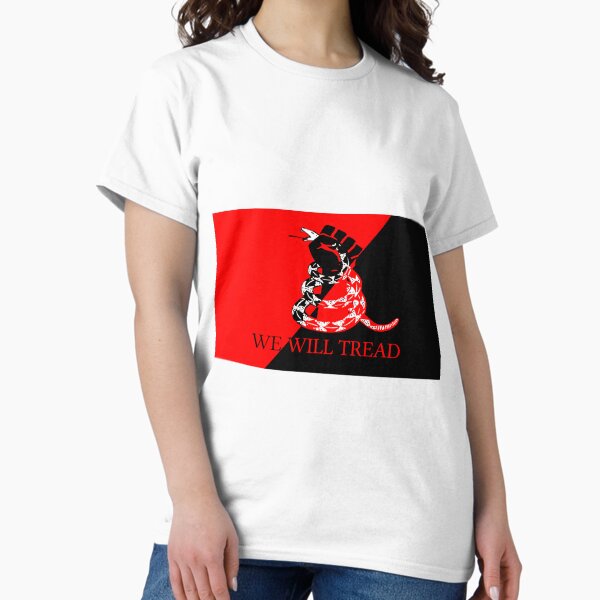 Vista previa del artículo con la obra «Nosotros pisaremos - ANTIFA», diseñado y vendido por shitpostanon.
