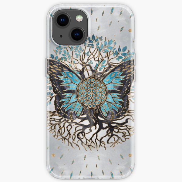 Blume des Lebens - Baum des Lebens - Schmetterling iPhone Flexible Hülle