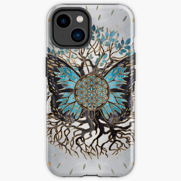 Flower of Life - Tree of life - Butterfly iPhone Tough Case