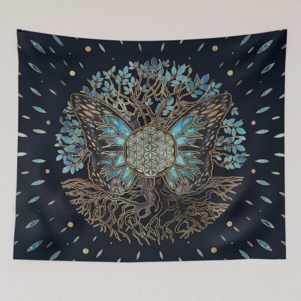 Item preview, Flower of Life - Tree of life - Butterfly designed and sold by k9printart.