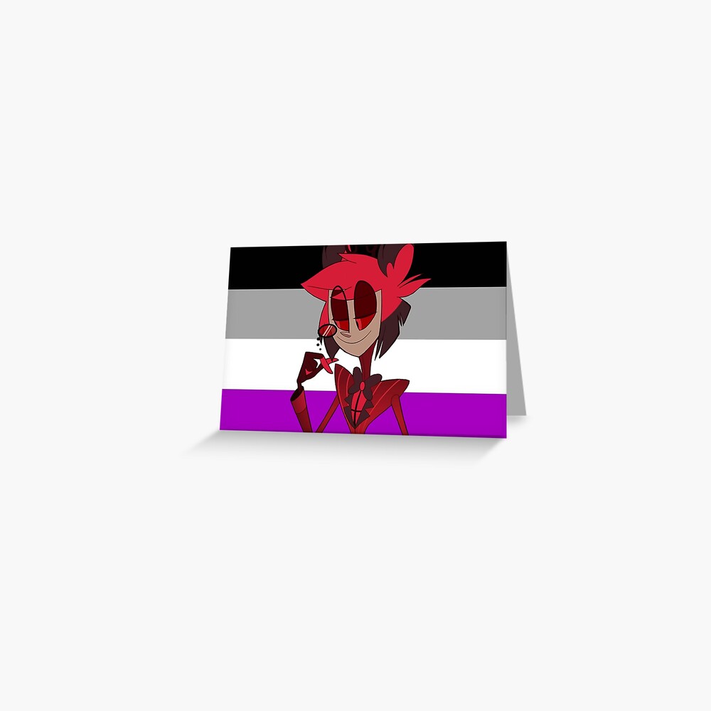 Alastor Hazbin Hotel Asexual Greeting Card By Taigamii Redbubble