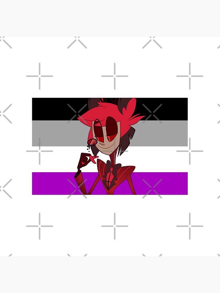 Alastor Hazbin Hotel Asexual Throw Pillow By Taigamii Redbubble