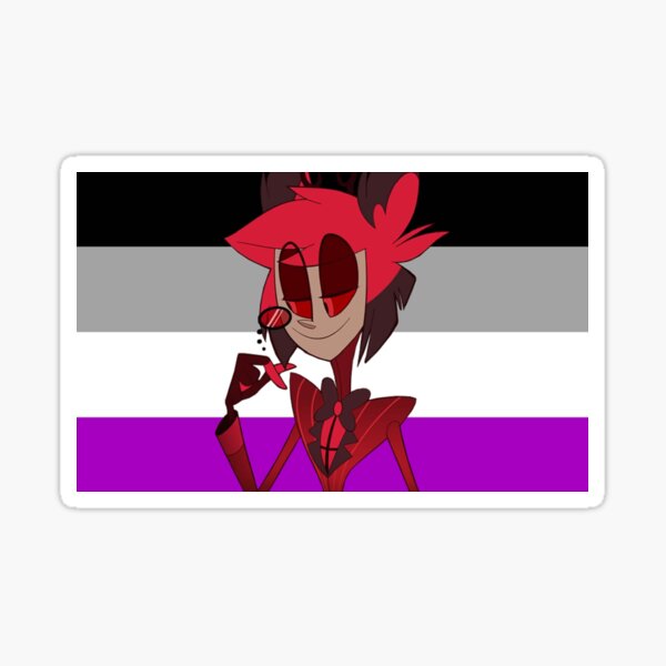 Alastor Hazbin Hotel Asexual Sticker For Sale By Taigamii Redbubble