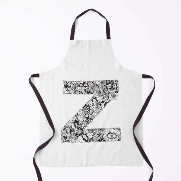 Item preview, Letter Z | Black and white | Flower Pattern | Typography | Name art | Custom designed and sold by hayleylauren.