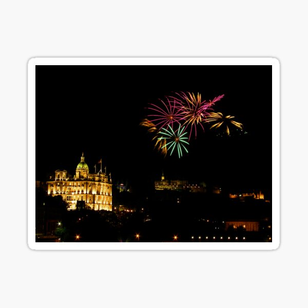 Edinburgh Castle Fireworks Sticker