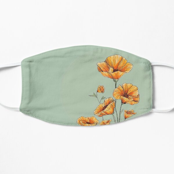 California Poppies Flat Mask